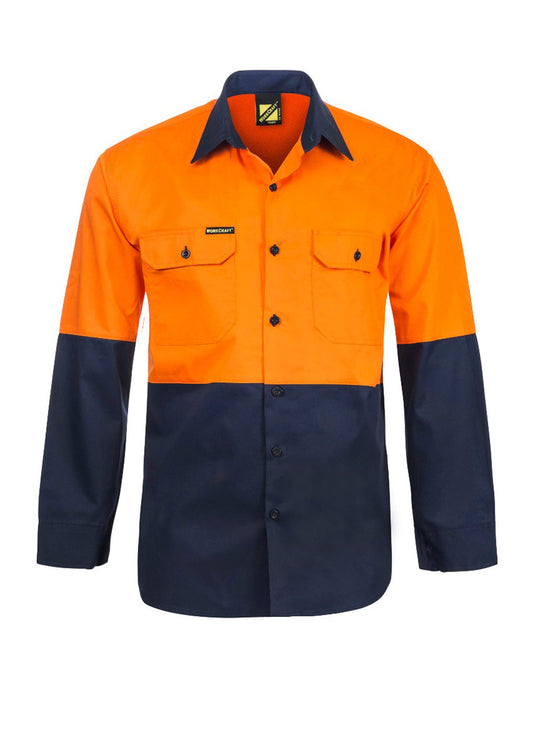 WS4247 Cotton L/S Shirt W Mesh Insert