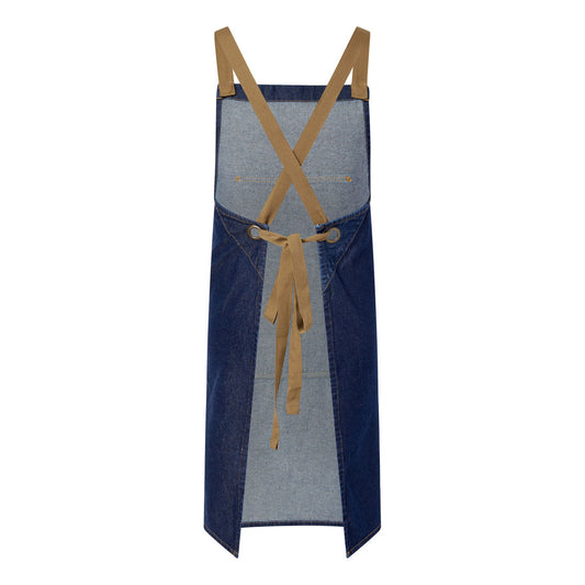 CA033 Denim Bib Apron With Pouch Pkt