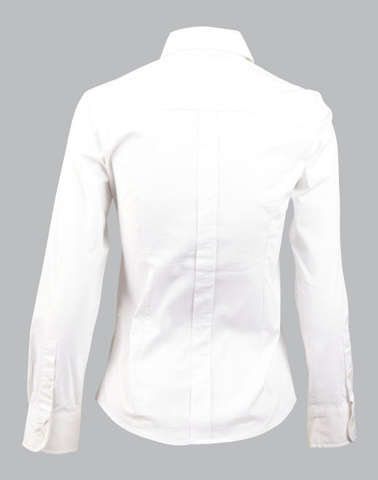 M8132 Women's Dobby Stripe long sleeve shirt