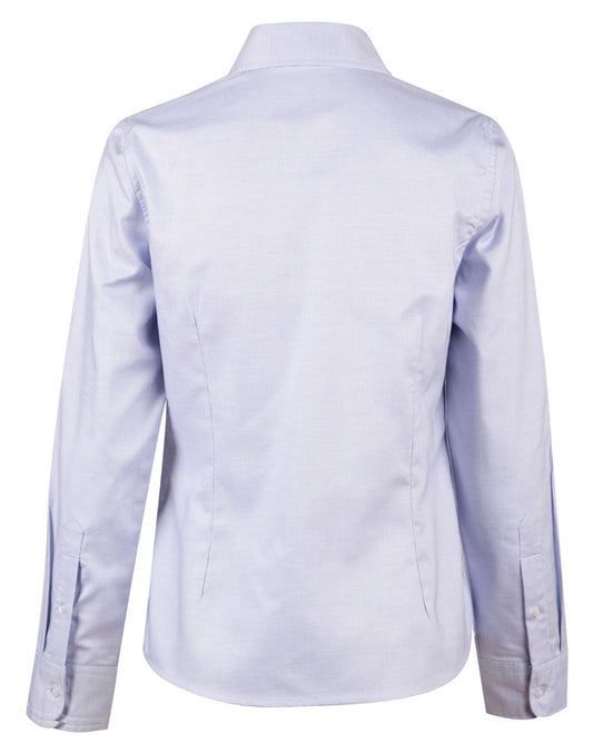 M8922 Ladies’ Dot Contrast Long Sleeve Shirt