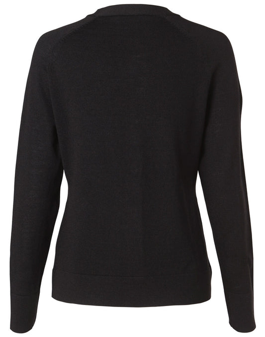 M9602 Women's V-Neck Long Sleeve Cardigan