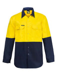 WS3032 Two Tone L/S Shirt With Studs