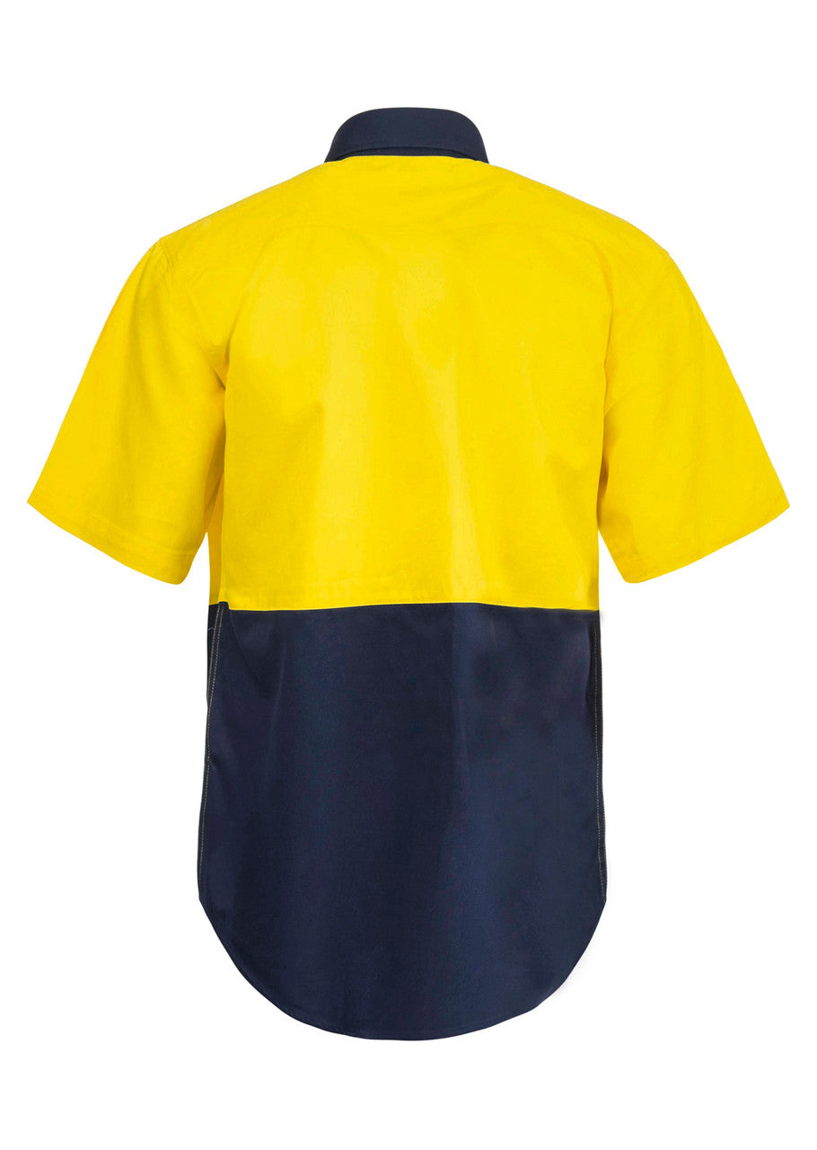 WS3063 Two Tone Hi Vis S/S Shirt Stud