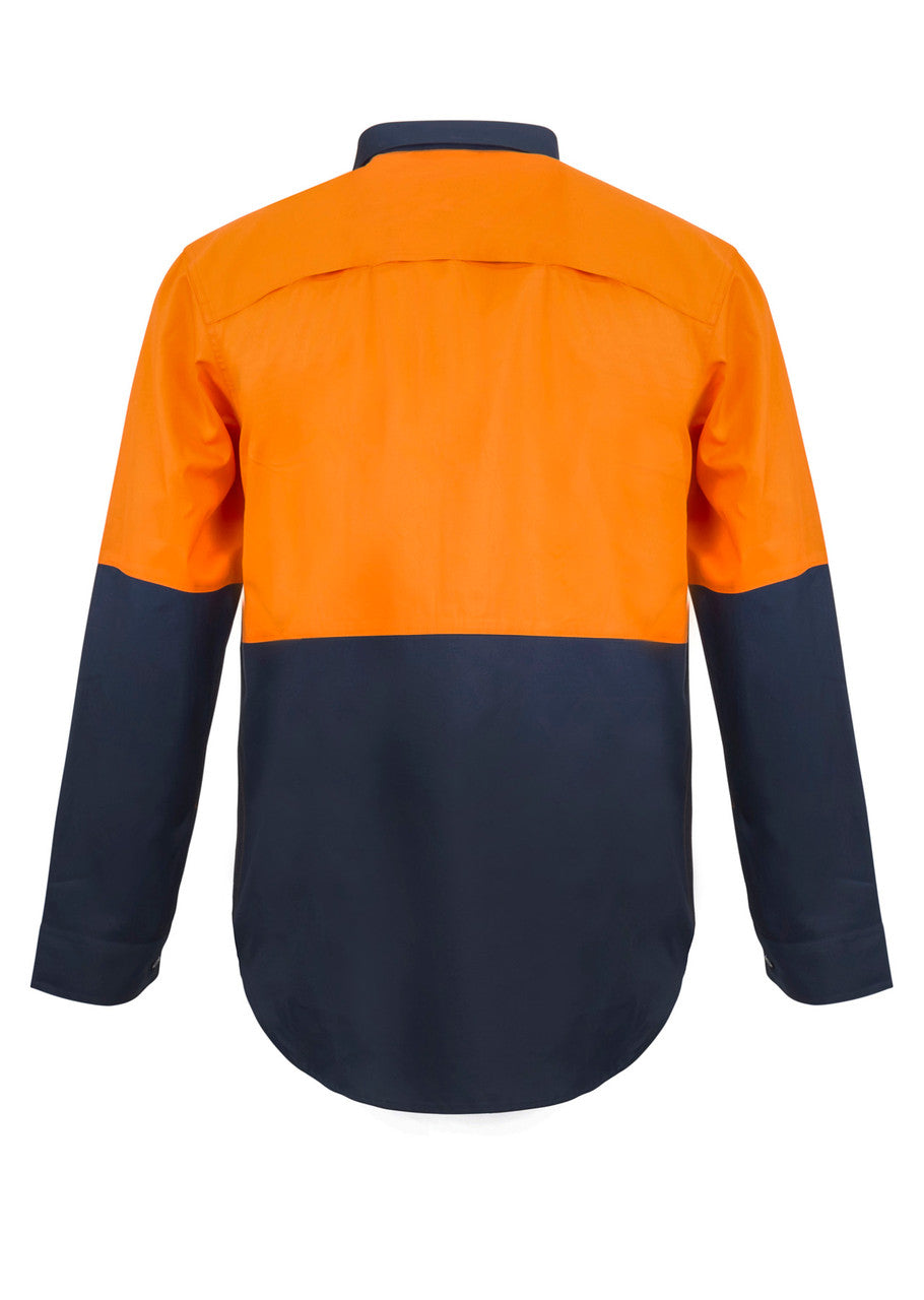 WS4255 2 Tone Half Placket Sht W Vent