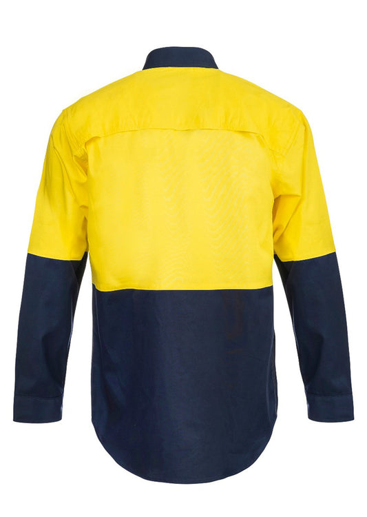 WS4247 Cotton L/S Shirt W Mesh Insert