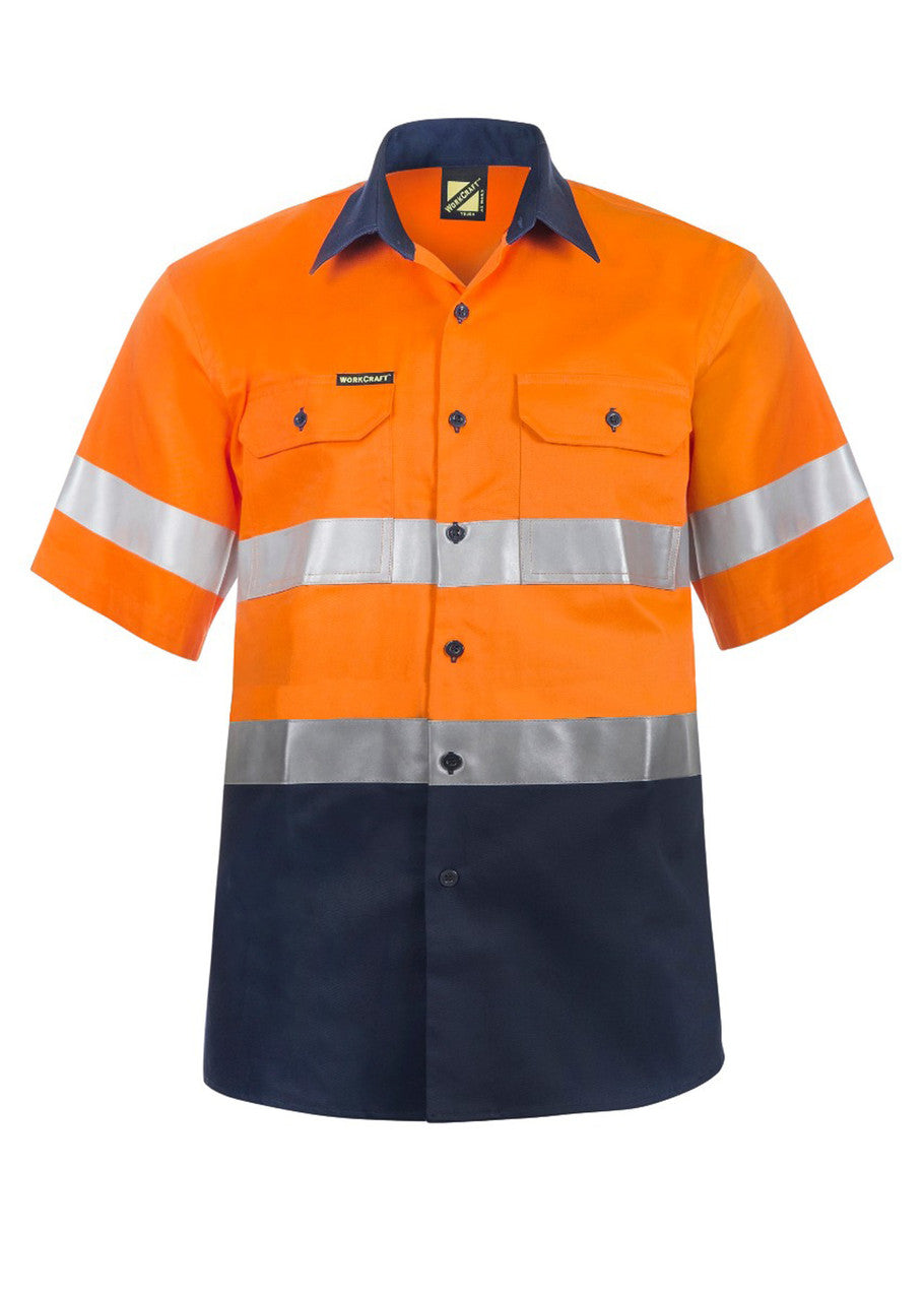 WS4001 Two Tone S/S Shirt W Csr Tape