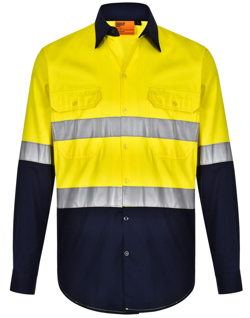 SW82 UNISEX HI VIS COOL-BREEZE SAFETY LS SHIRT (GENERIC TAPE)