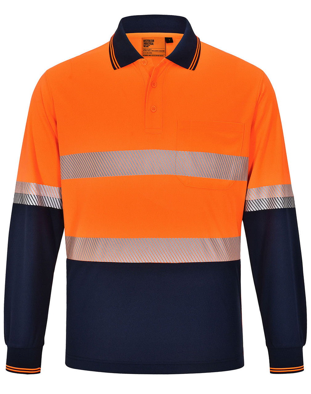 SW86 UNISEX COOLDRY® SEGMENTED LS POLO