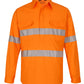 SW87 UNISEX HI-VIS COOL BREEZE CLOSED FRONT LS SHIRT WITH PERFORATED TAPE