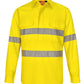 SW87 UNISEX HI-VIS COOL BREEZE CLOSED FRONT LS SHIRT WITH PERFORATED TAPE
