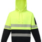 SW88 HI-VIS TWO TONE SAFETY HOODIES WITH SEGMENTED TAPES