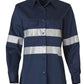 WT08HV WOMEN'S COTTON DRILL WORK SHIRT WITH 3M TAPES