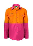 WSK127 Kids Hi Vis Shirt Long Sleeve