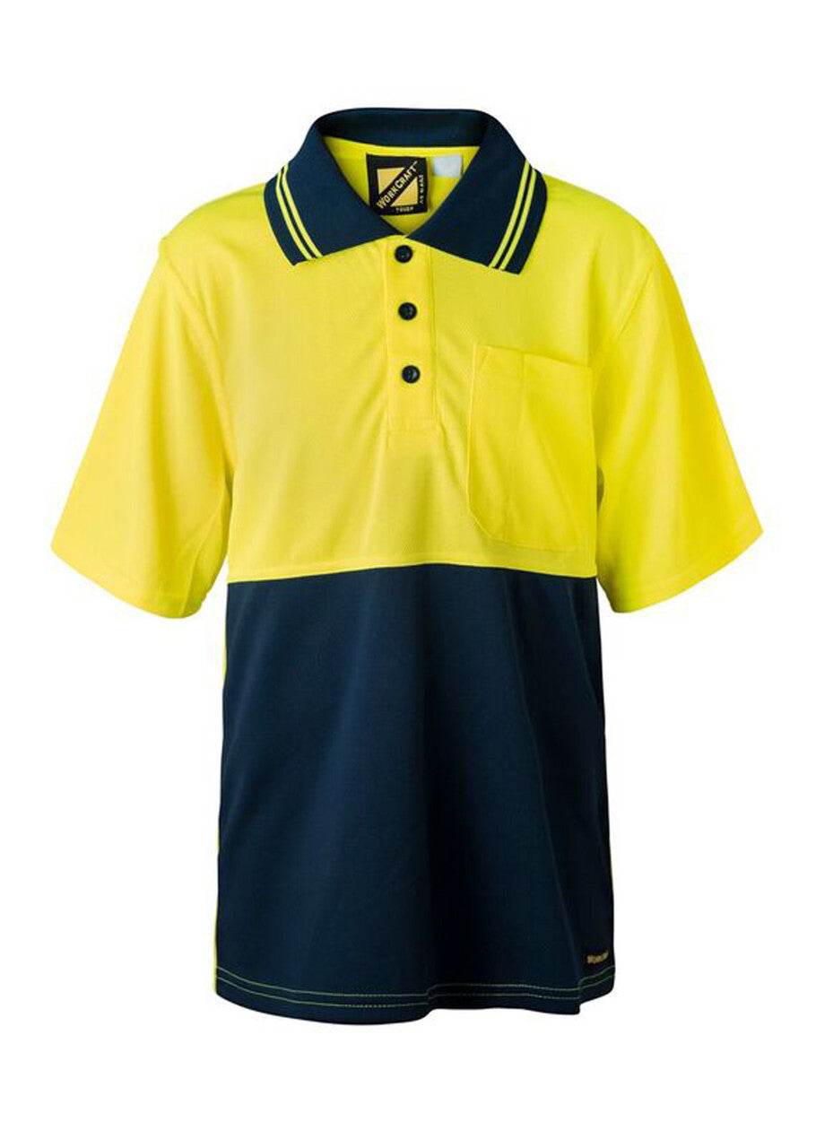 WSPK20 Kids S/S Two Tone Polo