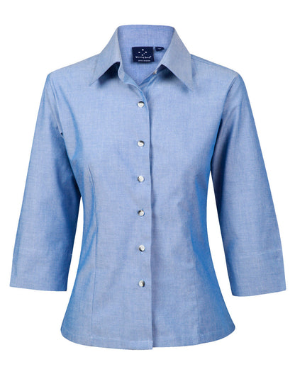 BS04 Ladies' Chambray 3/4 Sleeve