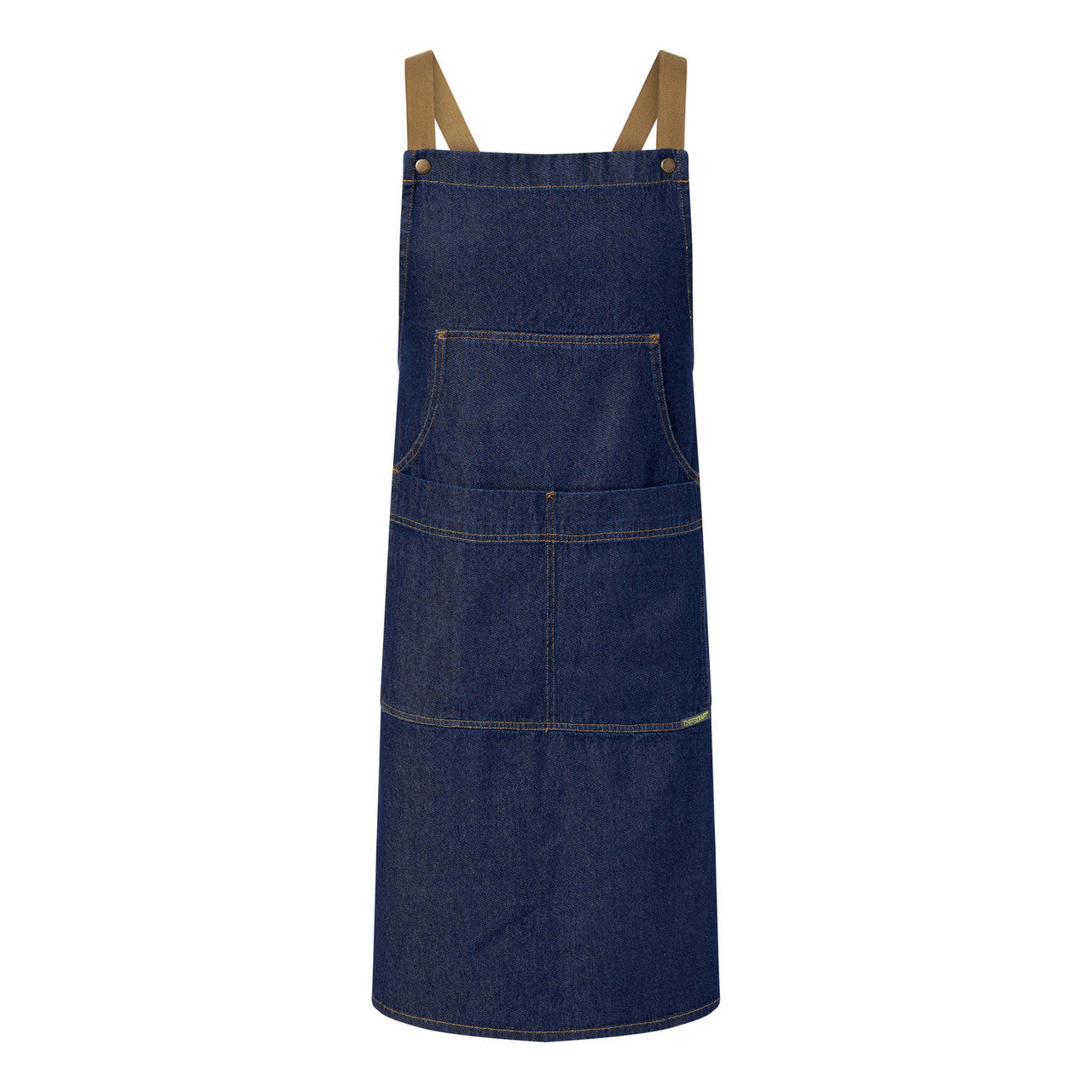CA033 Denim Bib Apron With Pouch Pkt