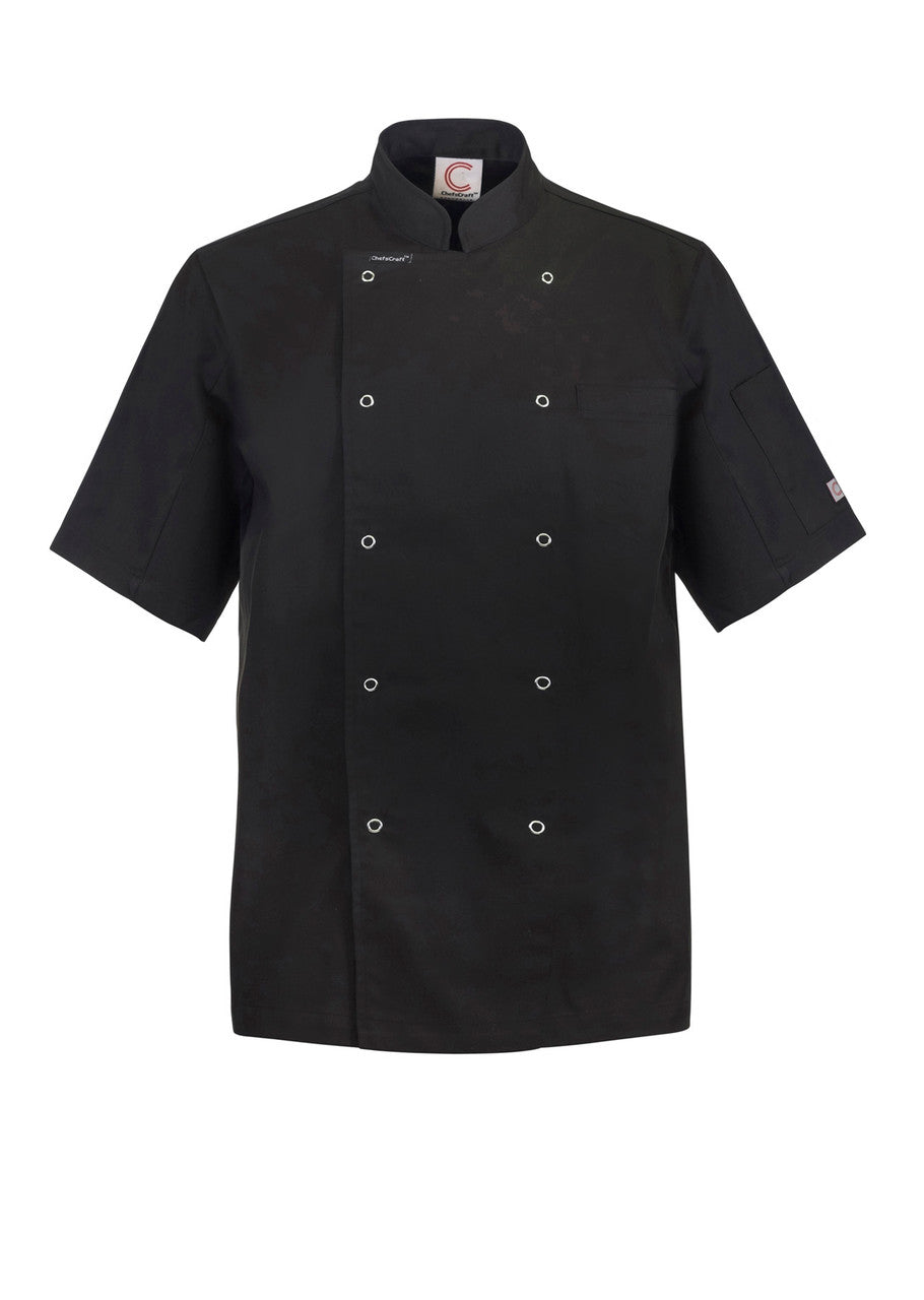 CJ040 Exec Chef Jacket With Studs Ss - Discontinued