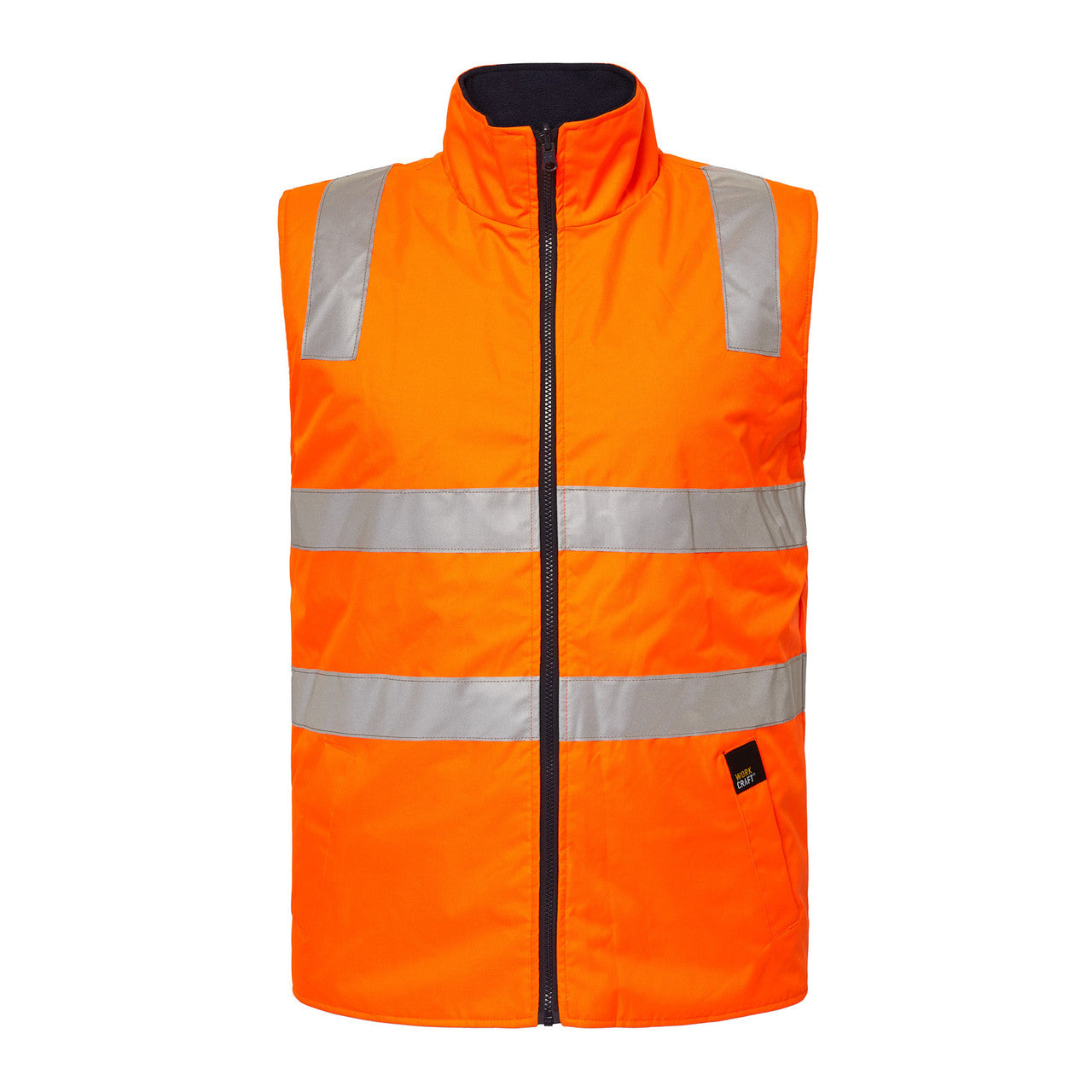 WW9023 Hi Vis Reversible Fleece Vest W/Tape