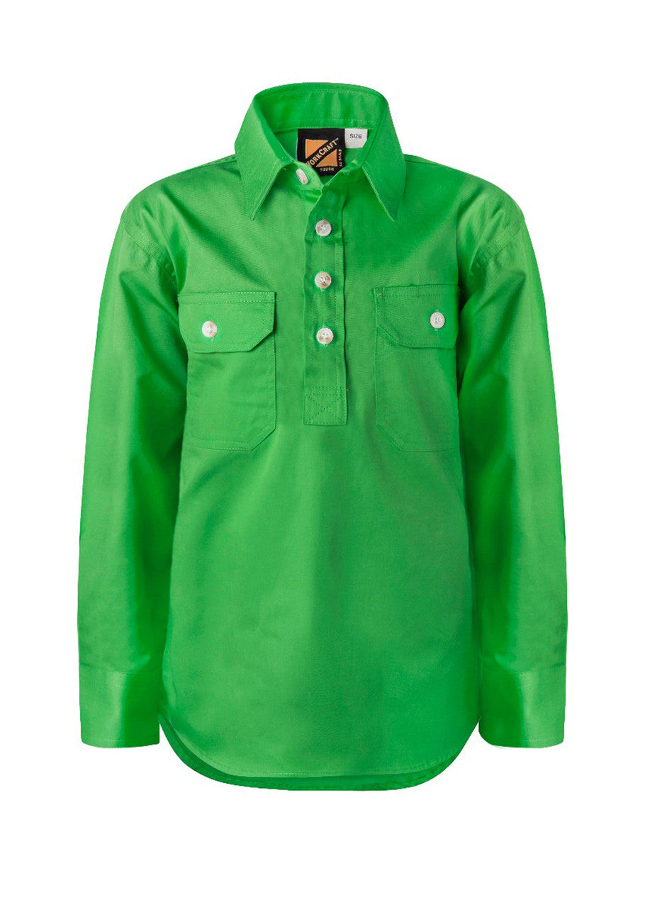 WSK131 Kids Half Placket Full Col Sht
