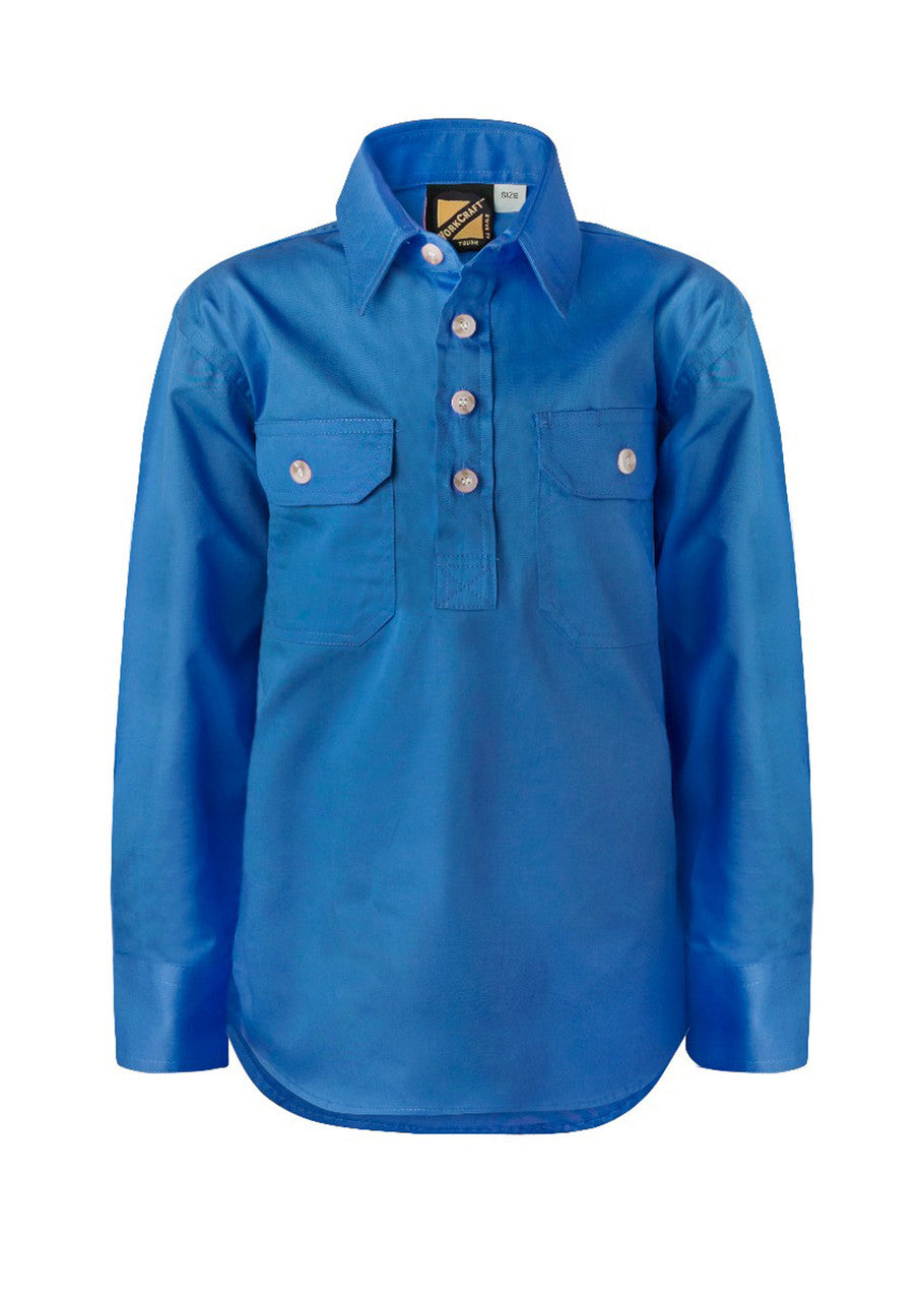 WSK131 Kids Half Placket Full Col Sht