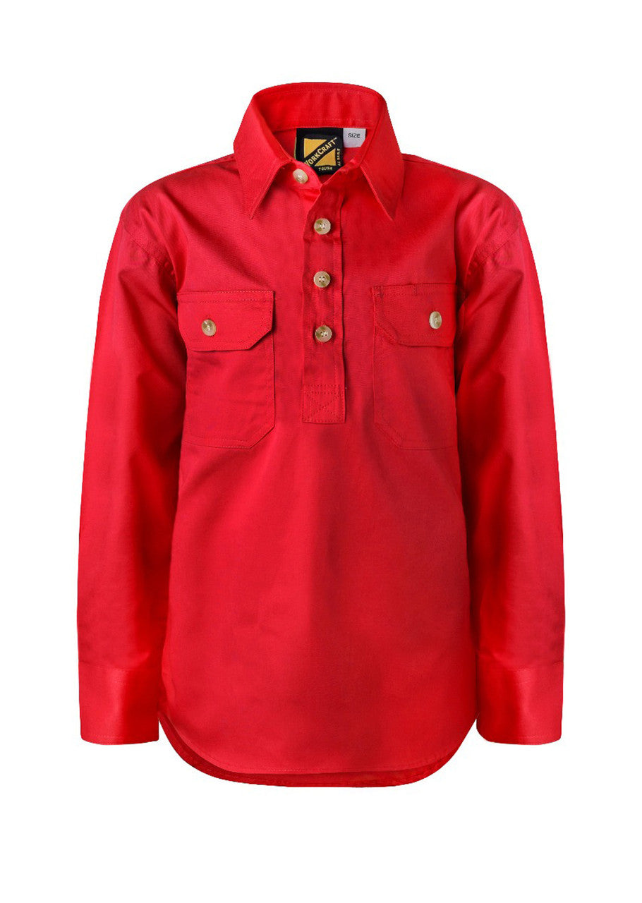 WSK131 Kids Half Placket Full Col Sht