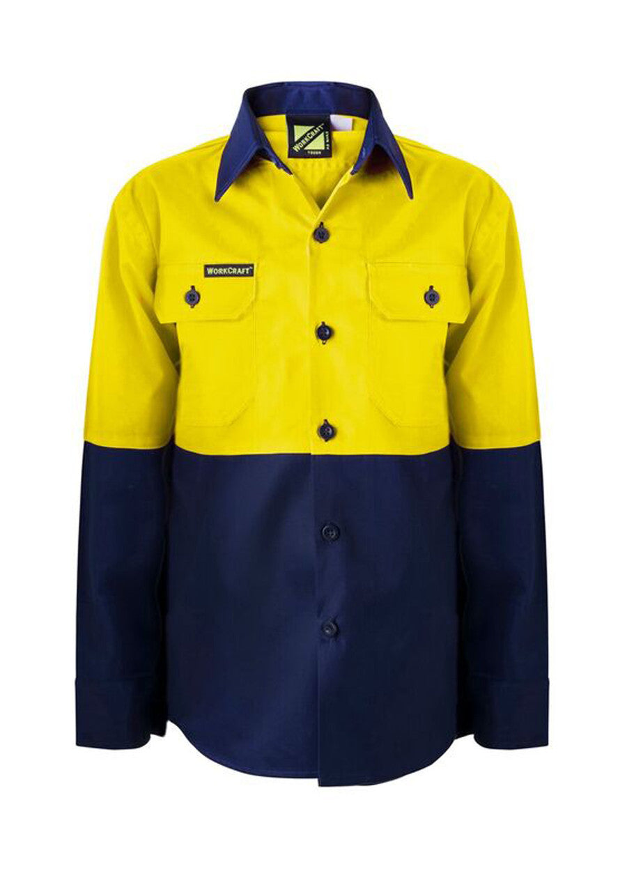 WSK127 Kids Hi Vis Shirt Long Sleeve