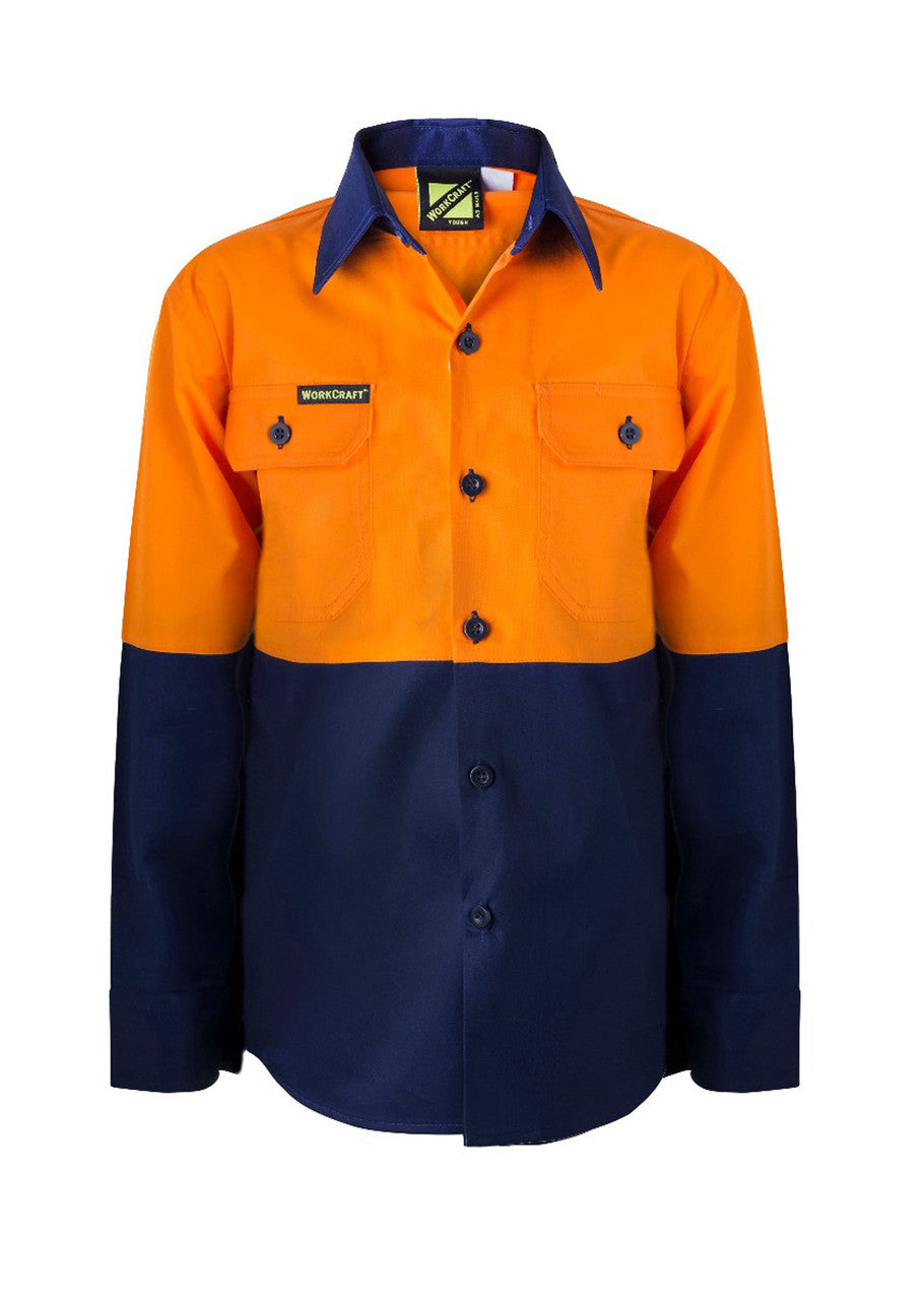 WSK127 Kids Hi Vis Shirt Long Sleeve