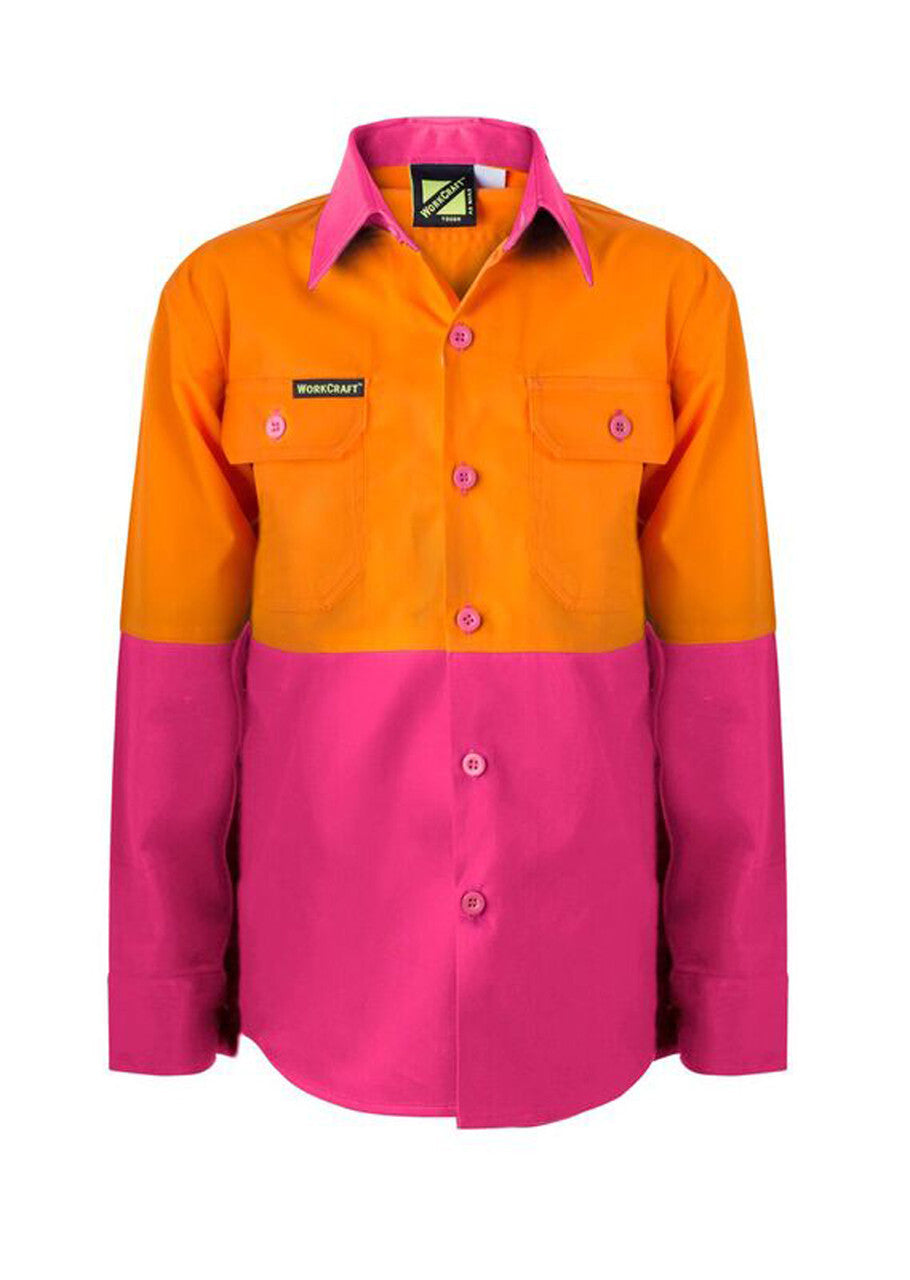 WSK127 Kids Hi Vis Shirt Long Sleeve