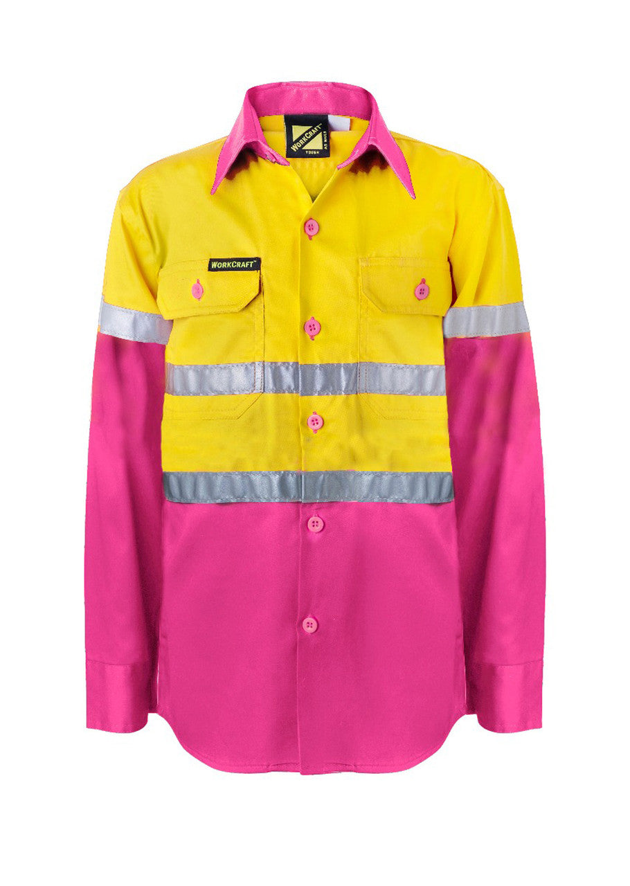 Copy of WSK127 Kids Hi WSK125 Kids Hi Vis Shirt Csr Ref TapeVis Shirt Long Sleeve