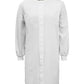 WJ3199 Food Industry Long Length Dustcoat With Mandarin Collar, Contrast Trims On Collar
