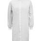 WJ3199 Food Industry Long Length Dustcoat With Mandarin Collar, Contrast Trims On Collar