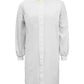 WJ3199 Food Industry Long Length Dustcoat With Mandarin Collar, Contrast Trims On Collar