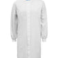 WJ3199 Food Industry Long Length Dustcoat With Mandarin Collar, Contrast Trims On Collar