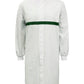 WJ3198 Food Industry Long Length Dustcoat With Mandarin Collar, Contrast Trims On Chest