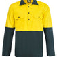 WS4255 2 Tone Half Placket Sht W Vent