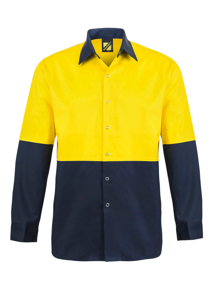 WS3035 L/S Two Tone Hi Vis Shirt Stud