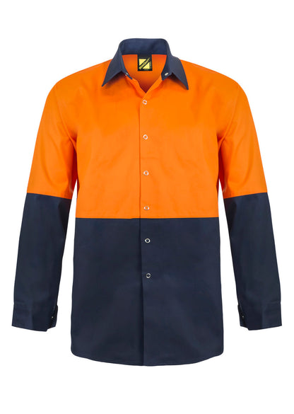 WS3035 L/S Two Tone Hi Vis Shirt Stud