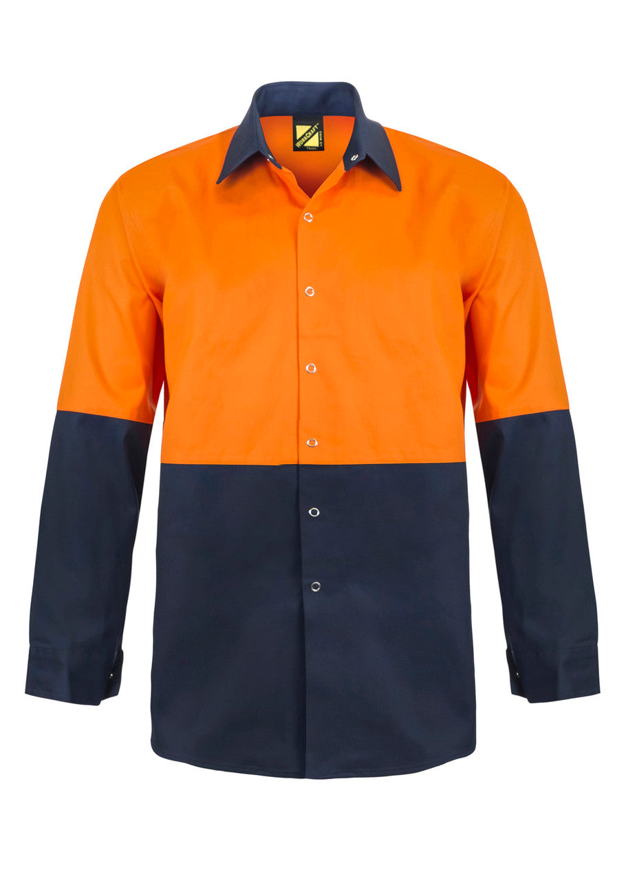 WS3035 L/S Two Tone Hi Vis Shirt Stud