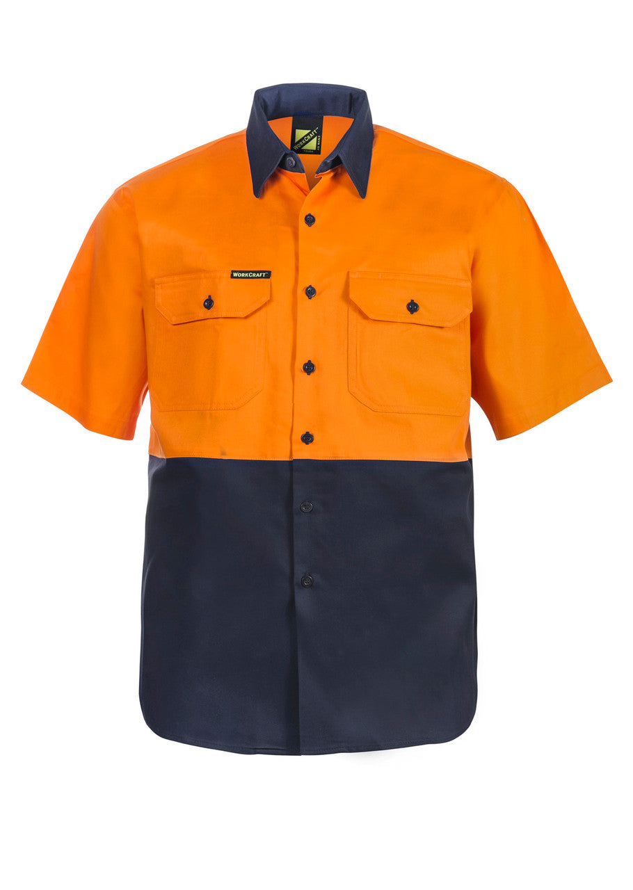 WS3023 Two Tone Short Sleeve Shirt