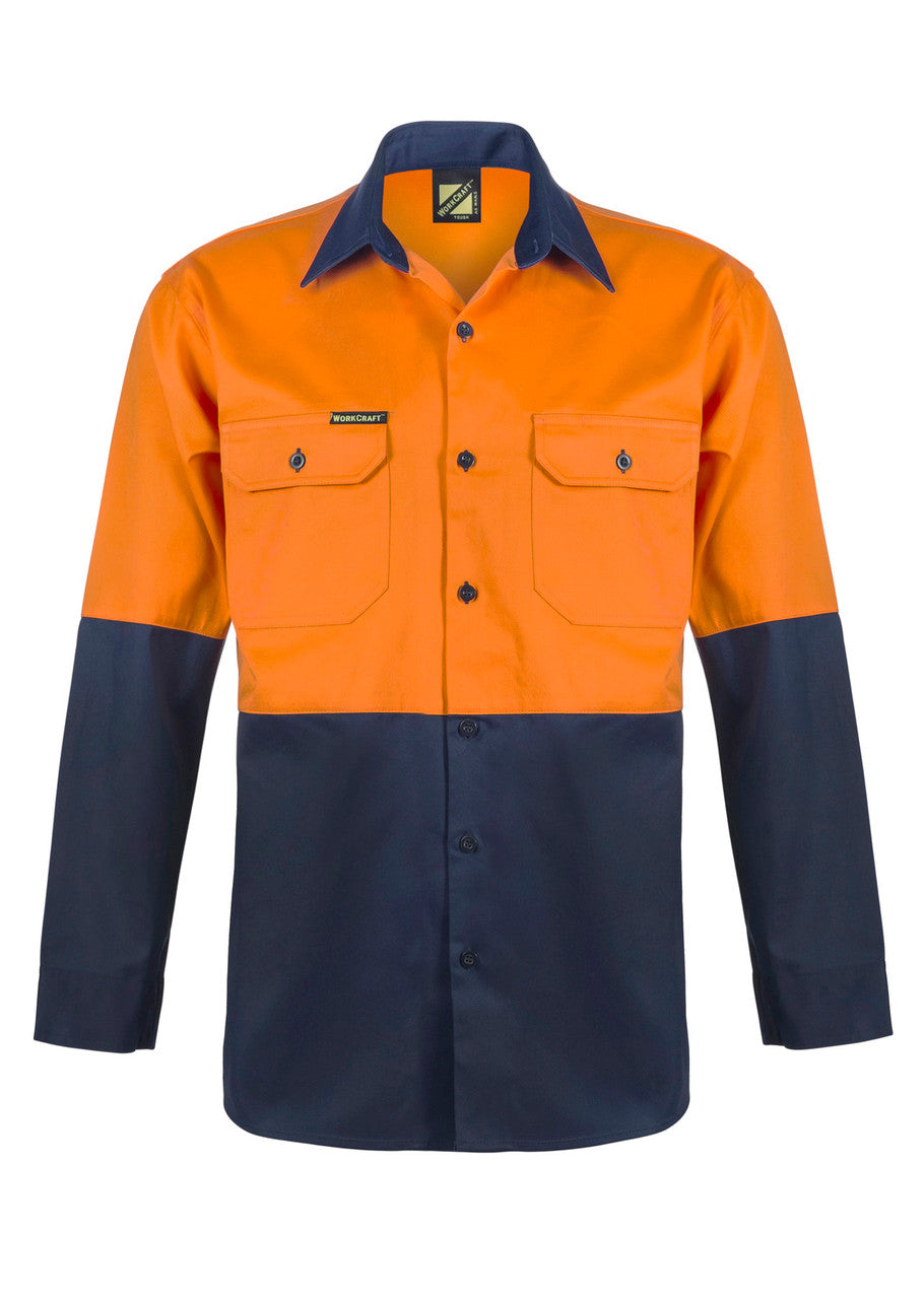 WS3022 Two Tone Long Sleeve Shirt
