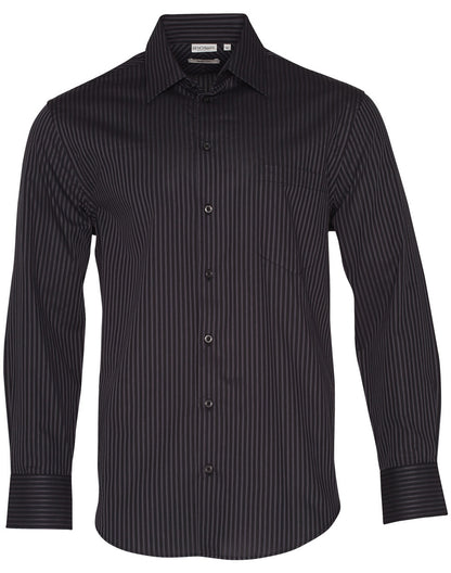 M7132 Men's Dobby Stripe long sleeve shirt