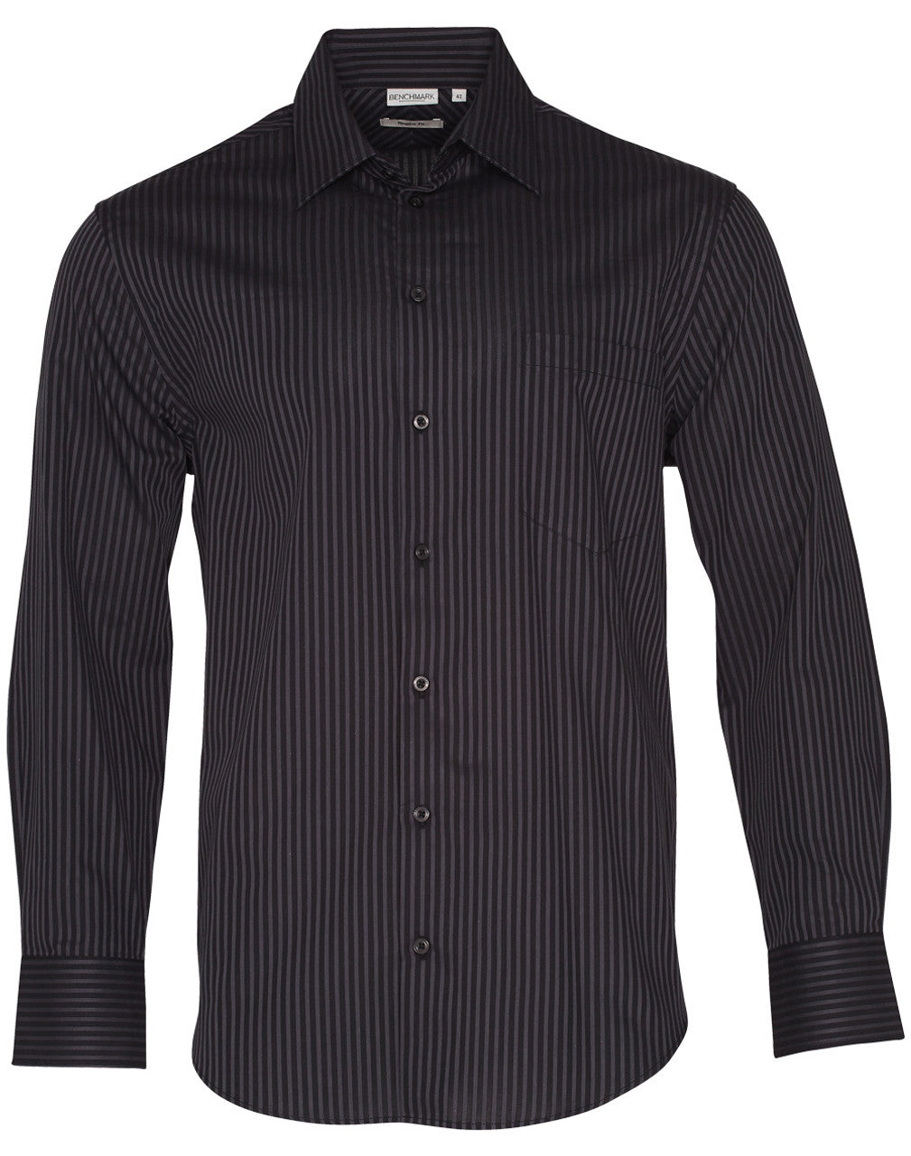 M7132 Men's Dobby Stripe long sleeve shirt