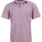M7340S Men’s Two Tone Mini Gingham Short Sleeve Shirt