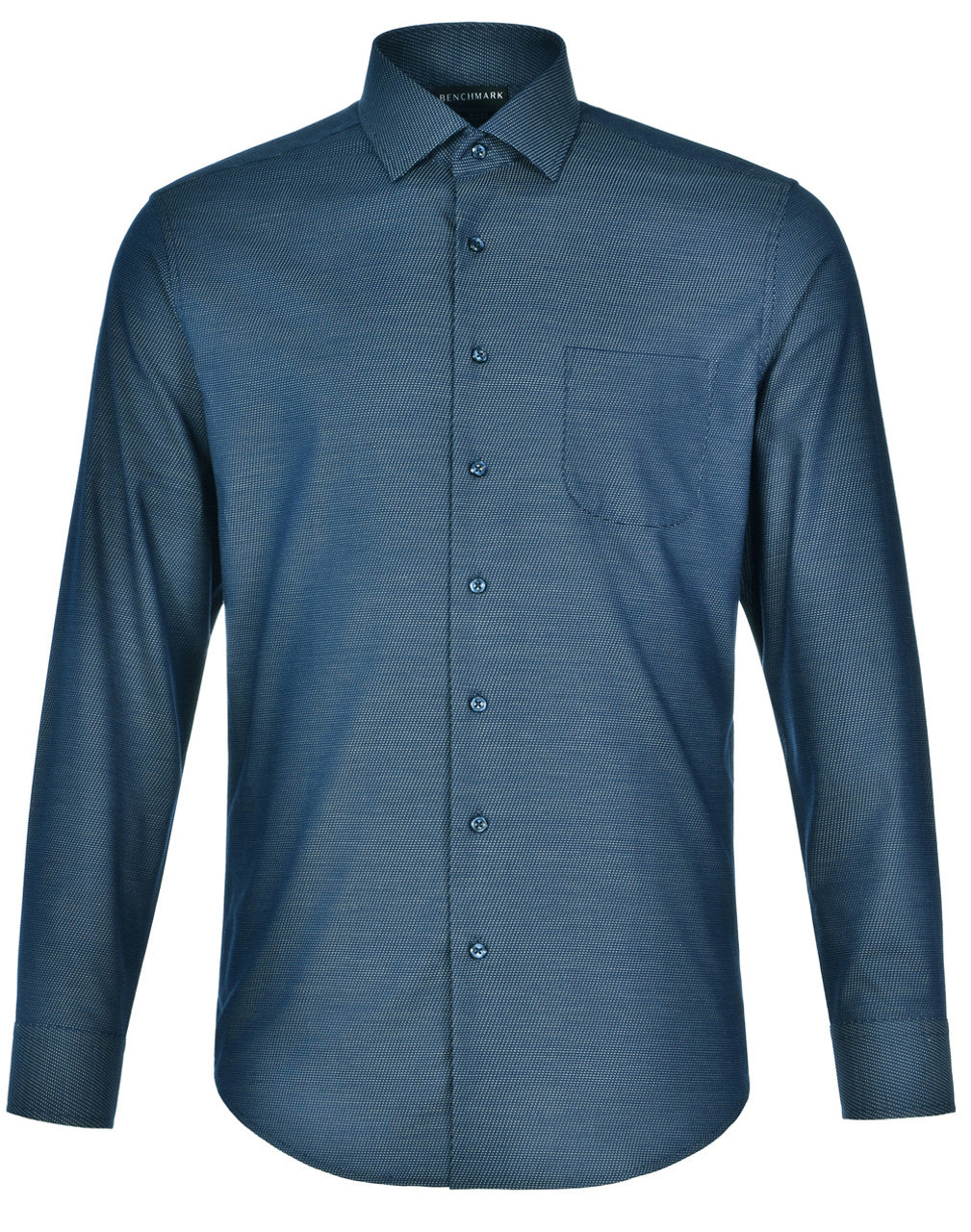 M7400L ASCOT MENS LONG SLEEVE DOT JACQUARD STRETCH SHIRT