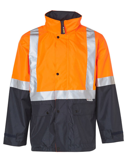 SW18A HI-VIS SAFETY JACKET WITH MESH LINING & 3M TAPES