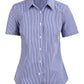 M8320S Ladies’ Multi_Tone Check Short Sleeve Shirt