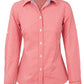 M8330L Ladies’ Gingham Check Long Sleeve Shirt