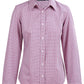 M8340L Ladies’ Two Tone Mini Gingham Long Sleeve Shirt