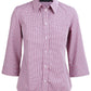 M8340Q Ladies’ two tone Mini Gingham 3/4