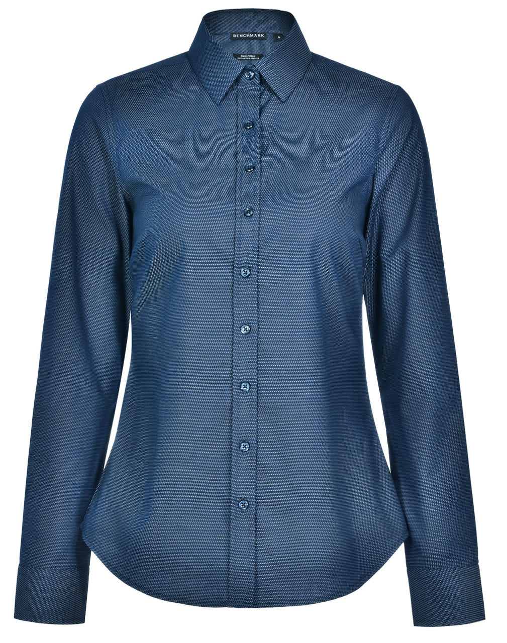M8400L ASCOT LADIES LONG SLEEVE DOT JACQUARD STRETCH SHIRT